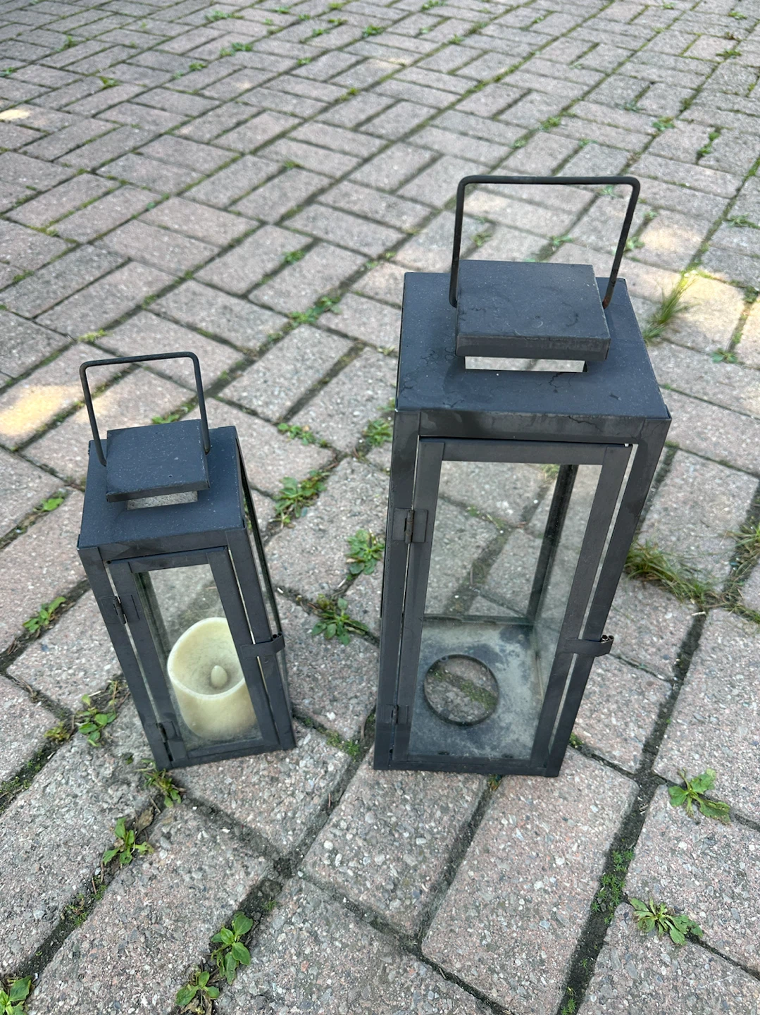 Set of 2 Black Metal Lanterns - photo 2
