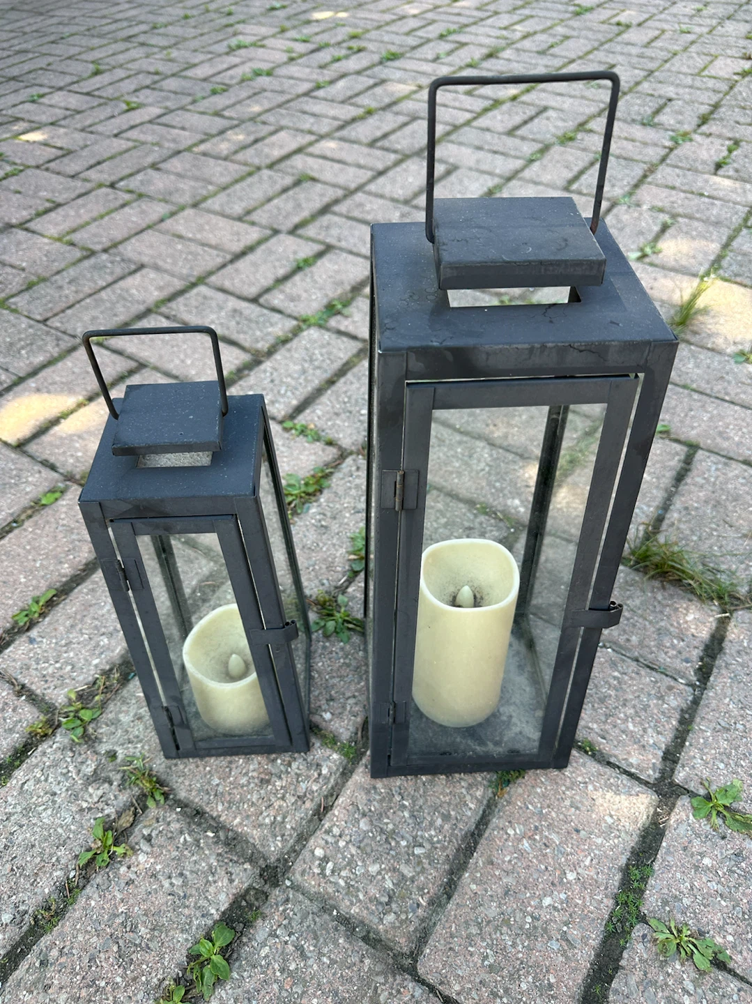 Set of 2 Black Metal Lanterns - photo 3