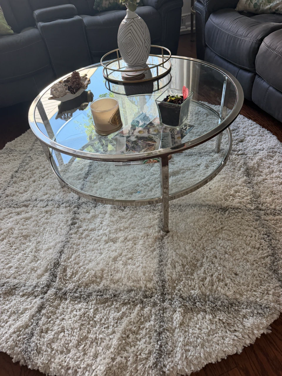 Mirrored Electric Fireplace TV Stand Console - photo 5
