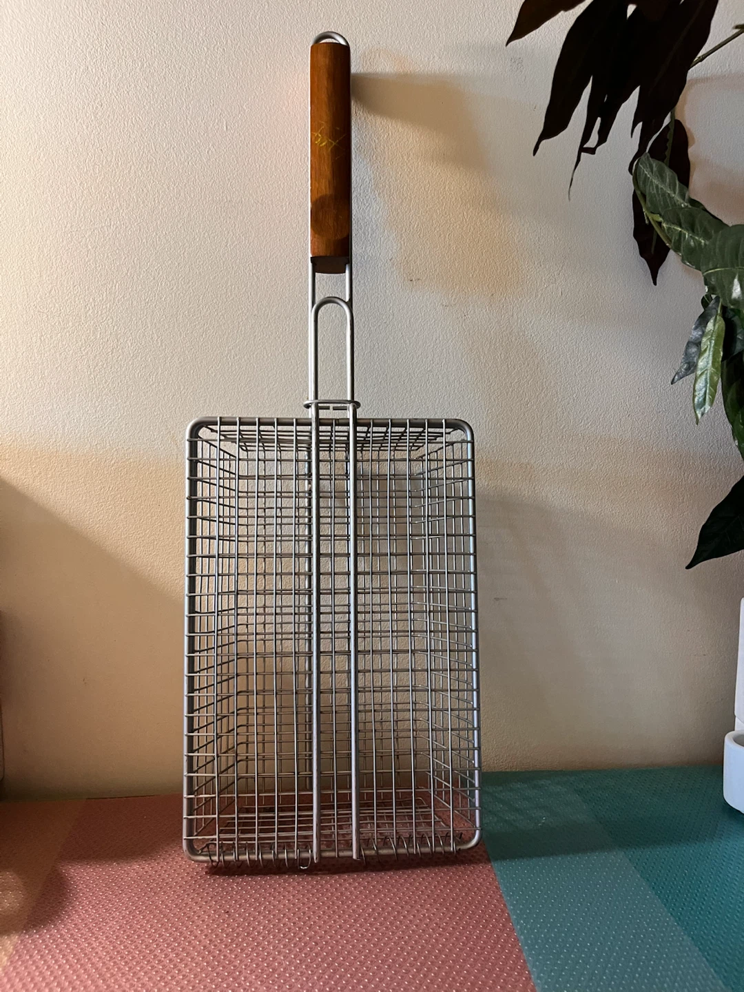 Grill Basket with Wooden Handle