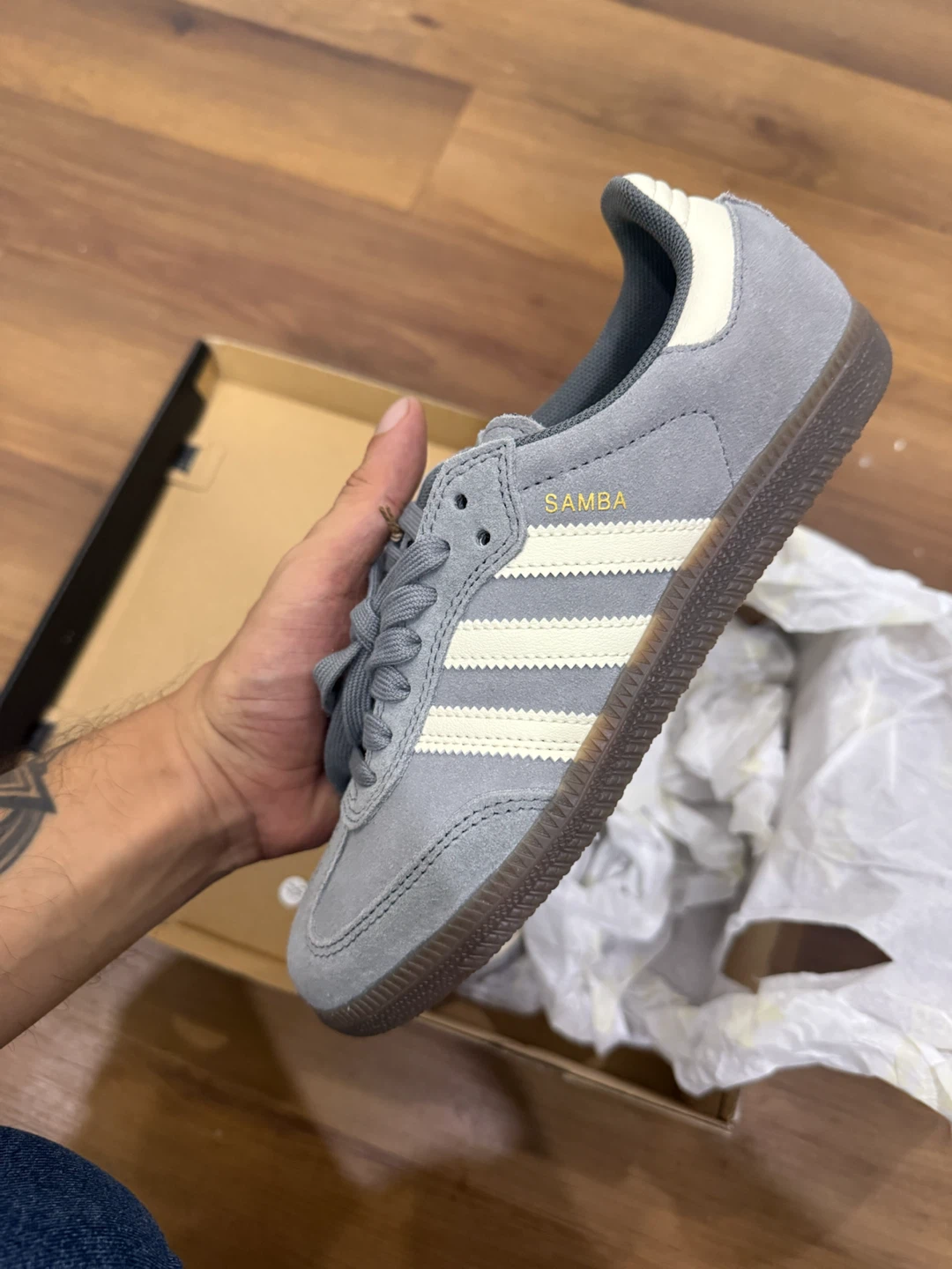 Size 5 - adidas Samba ADV Grey Four Cream