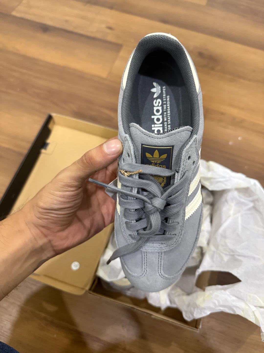 Size 5 - adidas Samba ADV Grey Four Cream - photo 2