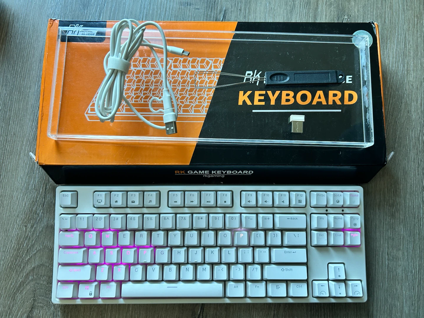RK Royal Kludge RK87 Wireless Mechanical Keyboard White