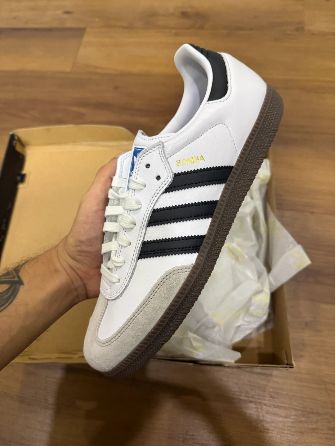 Size 10 - adidas Samba ADV White Black Gum