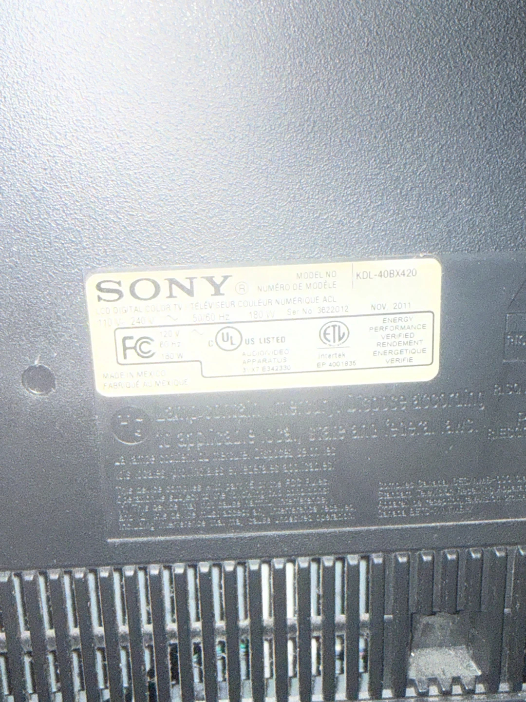 Sony KDL-40BX420 40-inch LCD TV - photo 5