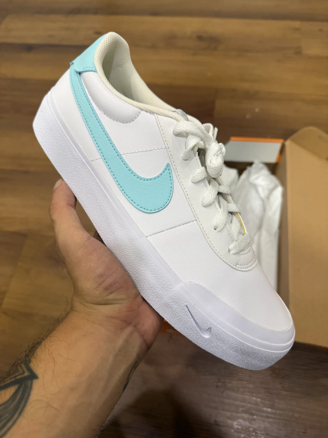 Size 10 - Nike Court Shot White Glacier Ice