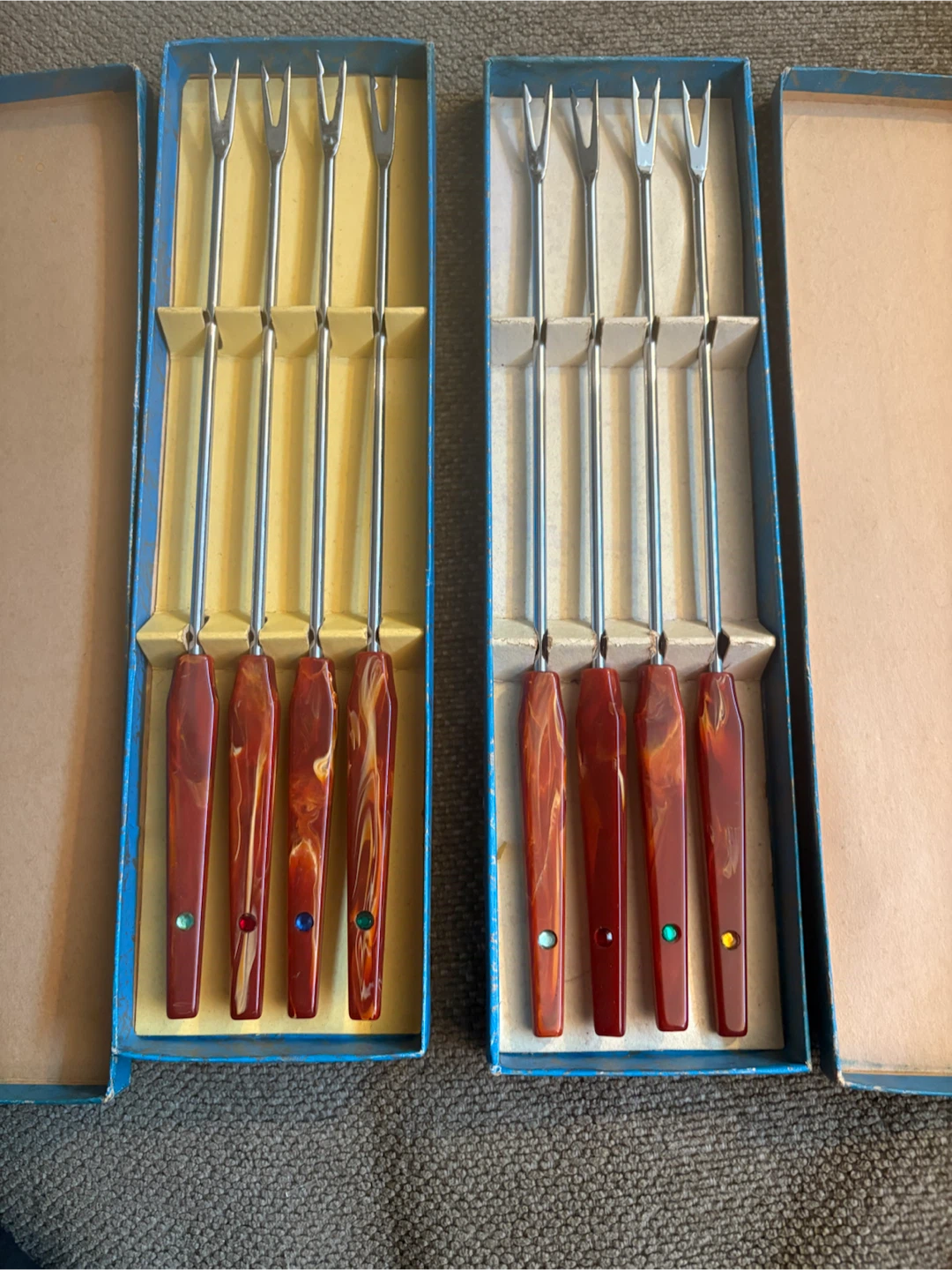 Fondue Forks Set (8 Count) with Marbled Bakelite Handles - photo 2