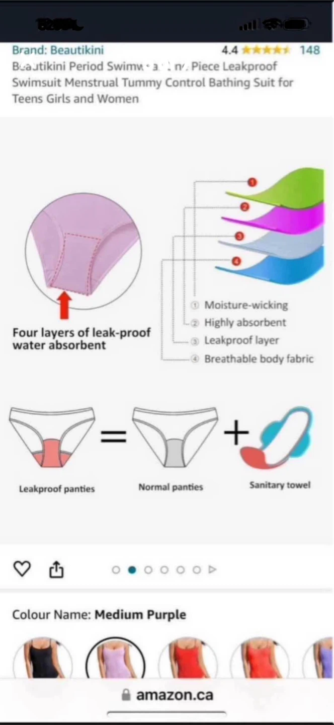 NEW Ladies S Leakproof Bathing Suit - photo 5