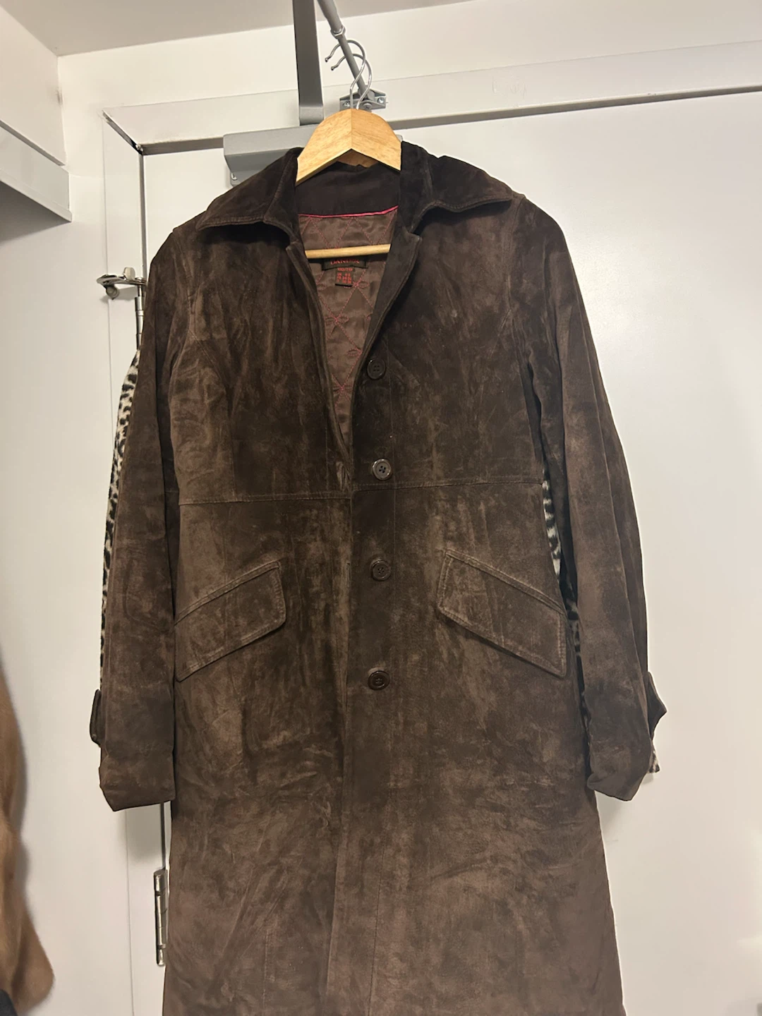 Brown Suede Trench Coat