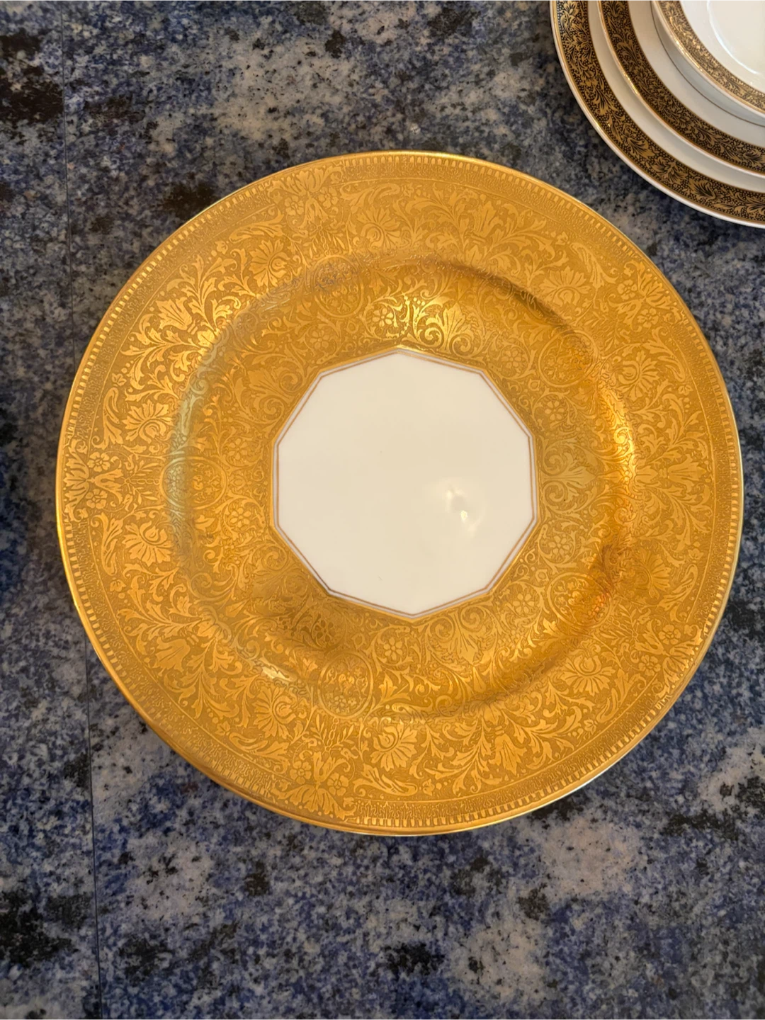 Vintage Encrusted Gold - Chapmans Longton England - Set of 11