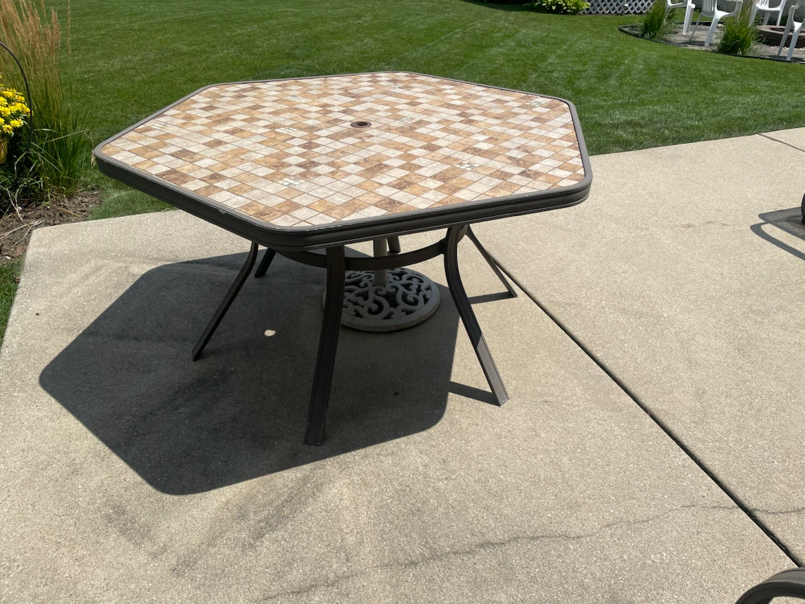Mosaic Top Outdoor Patio Table - photo 2