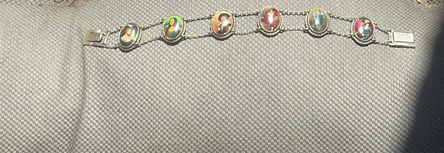Vintage Bracelet with Miniature Portraits