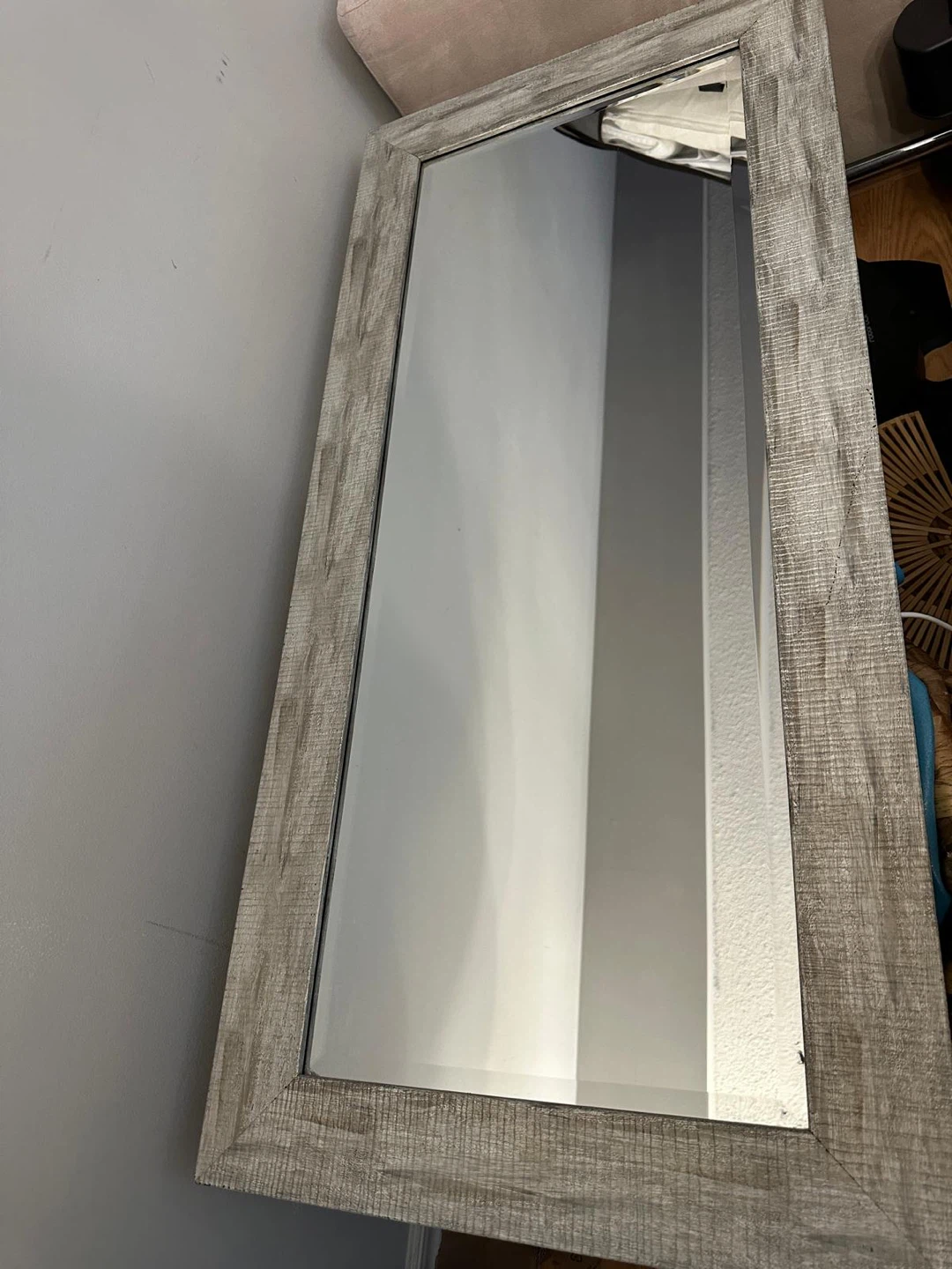 Decorative Teal Oval Mirror - photo 3