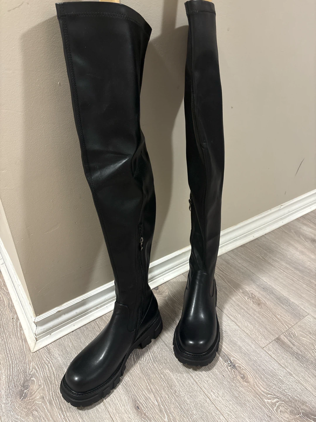CouieCues Black Thigh High Boots - photo 2