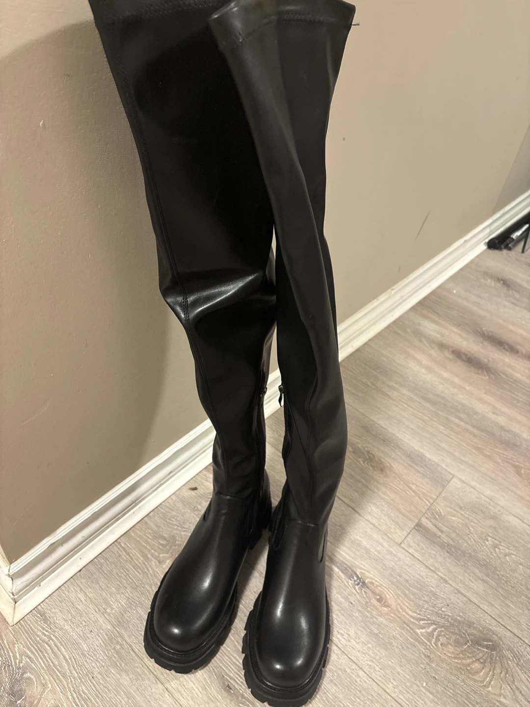 CouieCues Black Thigh High Boots - photo 5