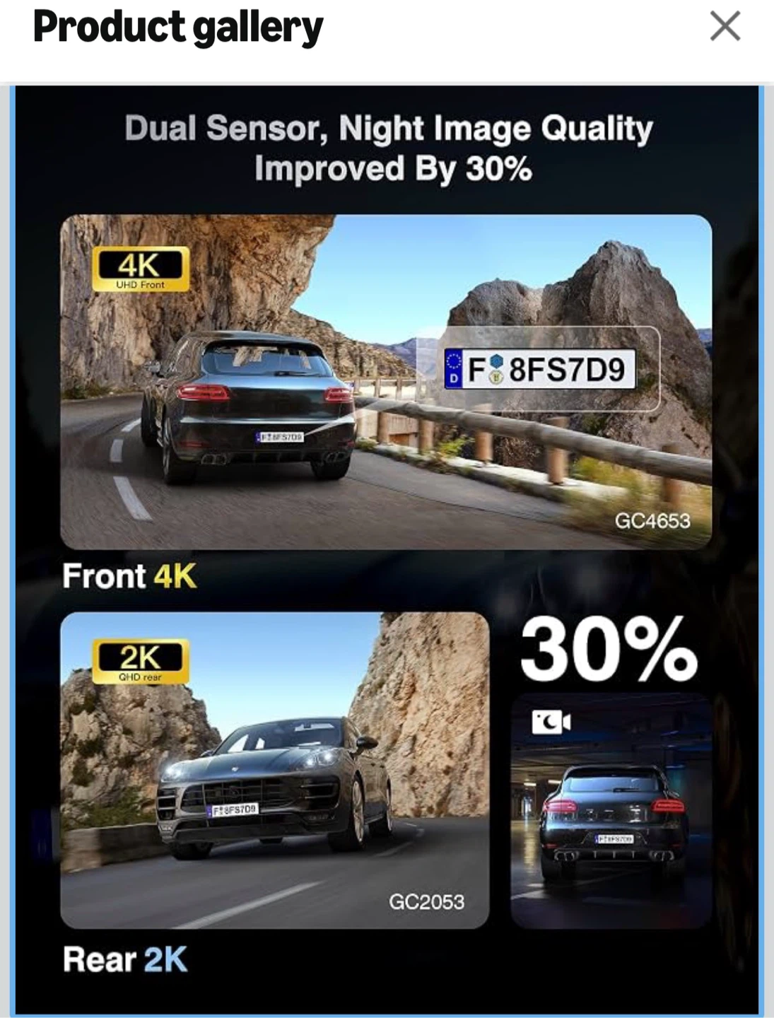 FAIMEE 4K Dash Cam Front and Rear with 64GB Card - photo 2