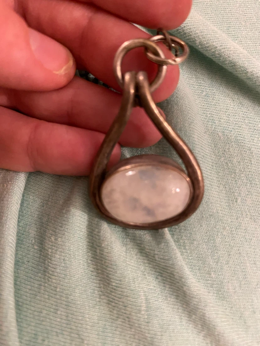 Teardrop Pendant Necklace with Moonstone - photo 3
