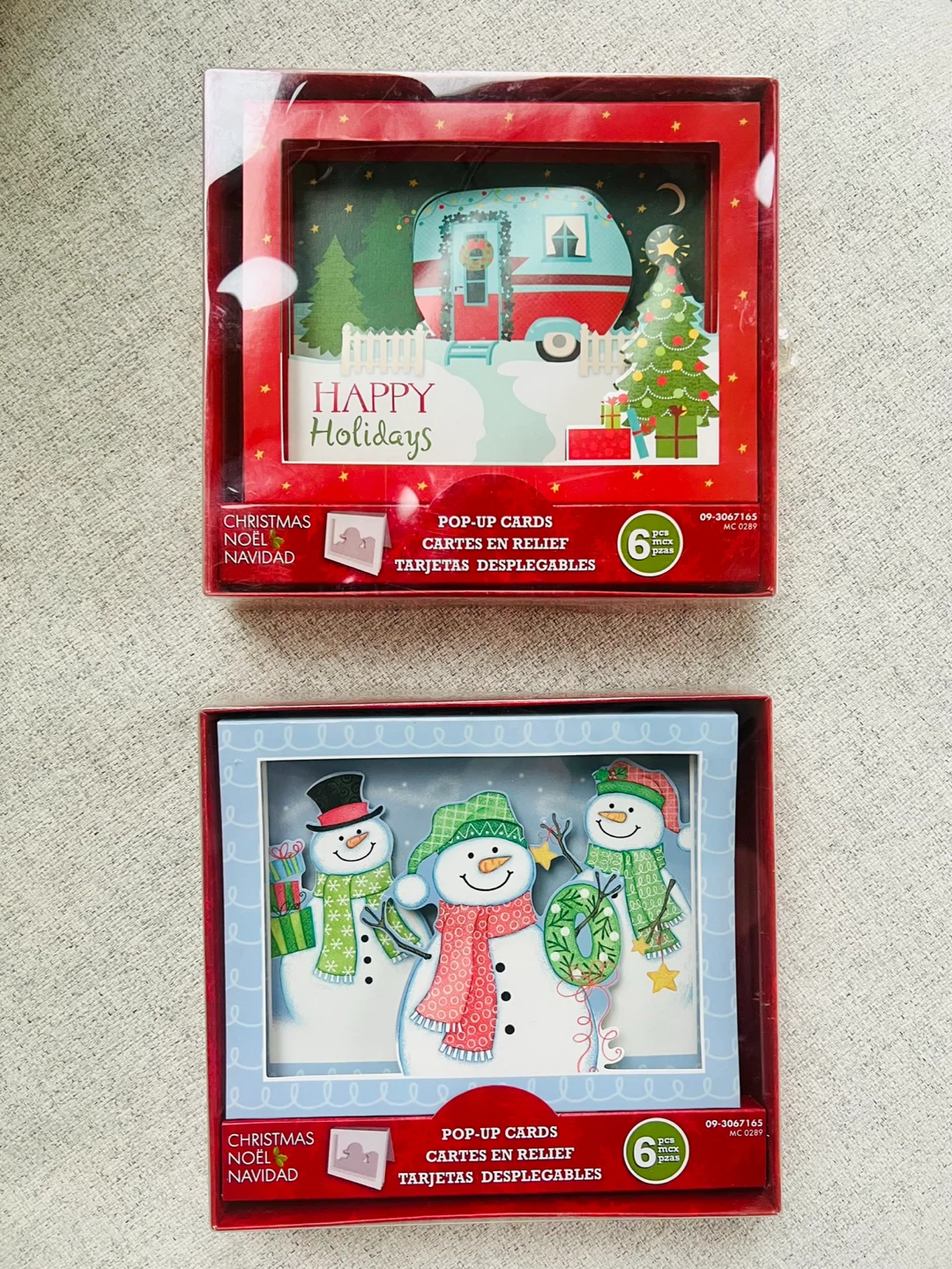 Christmas Popup Cards with Box - New