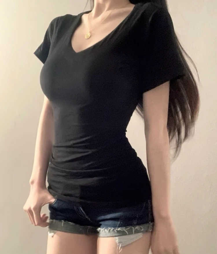 Black V-Neck T-Shirt
