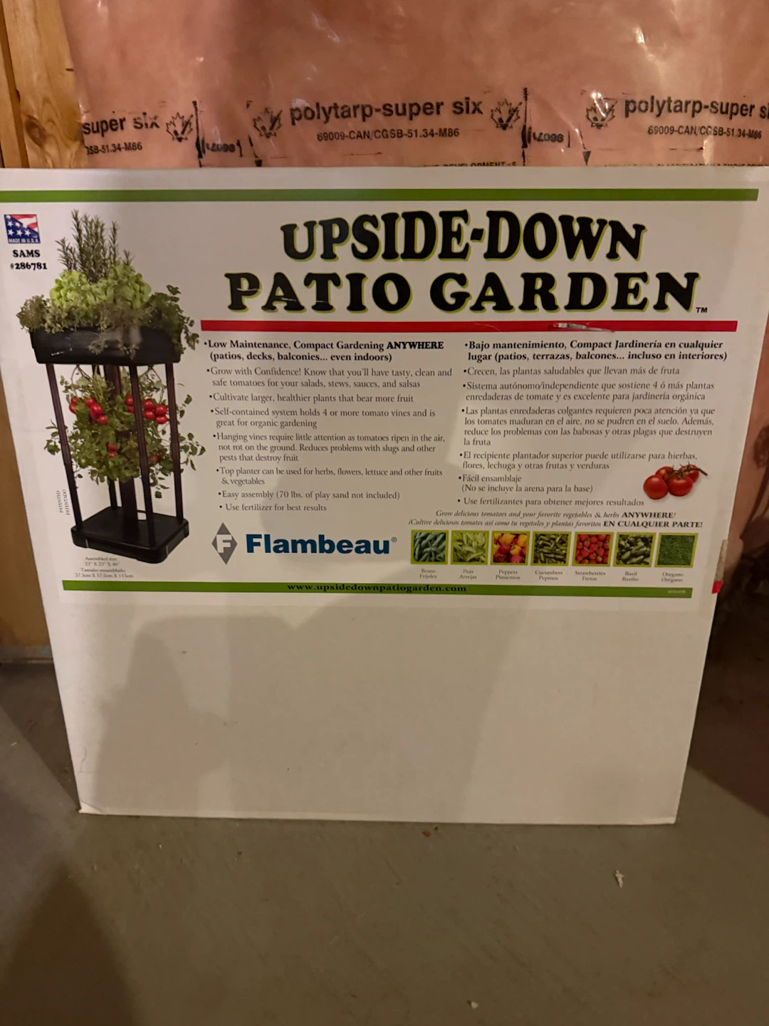 ‼️FREE ITEM PU TODAY ONLY ‼️ Upside-Down Patio Garden Planter