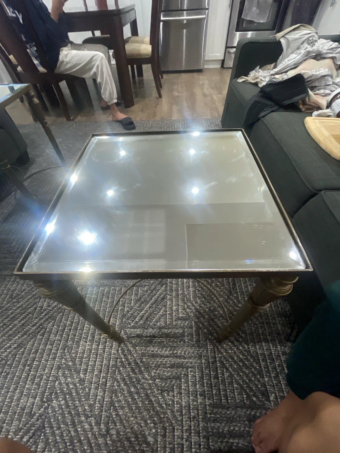Glass Top Side Table