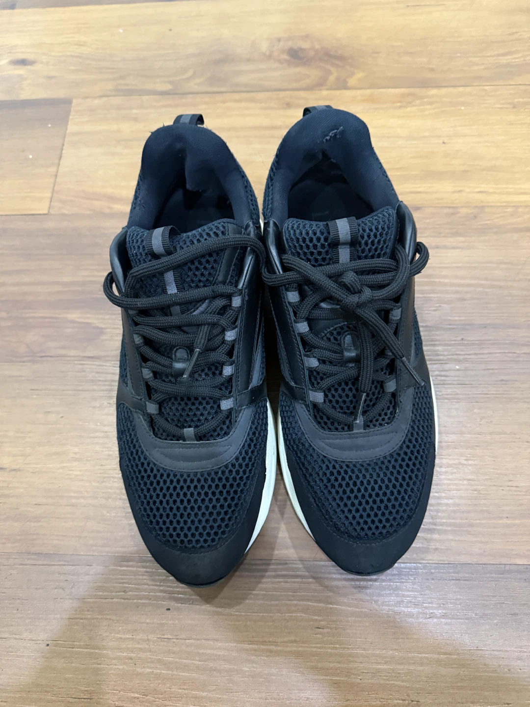 Dior B22 Mesh Leather Sneakers EU 45 US 12 - Black - photo 4