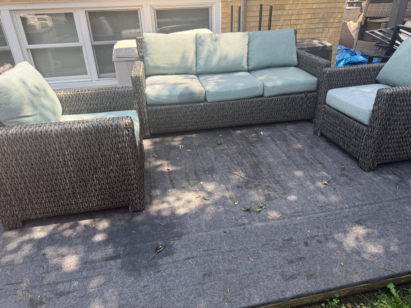 Wicker Outdoor Sofa and Chairs Set