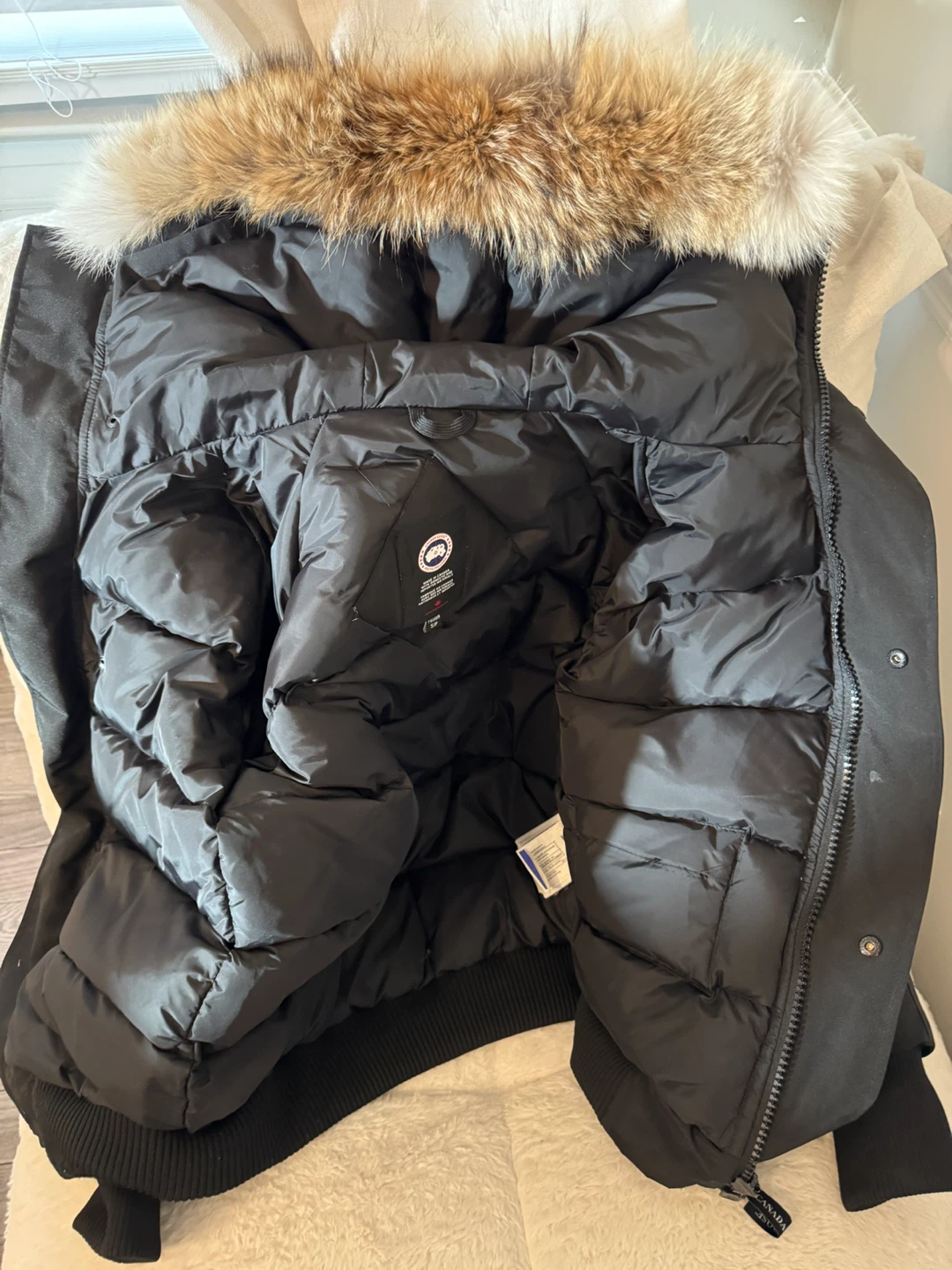 Canada Goose Black Down Parka Jacket Size Small