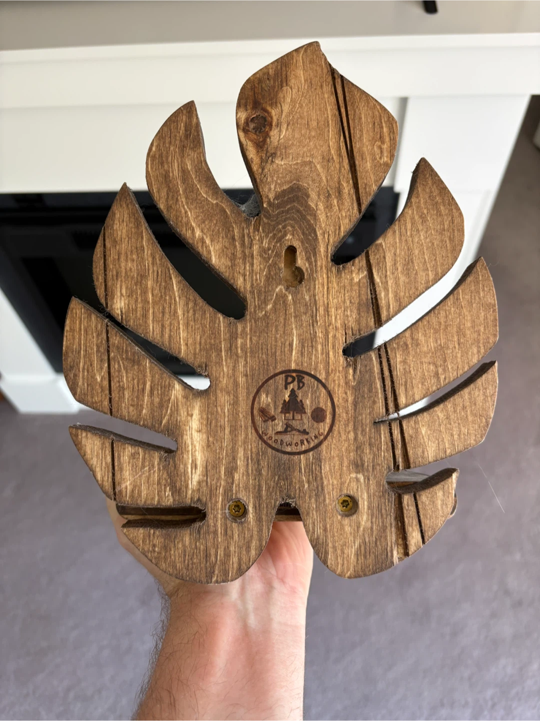 Wooden Monstera Leaf Shelf - photo 2