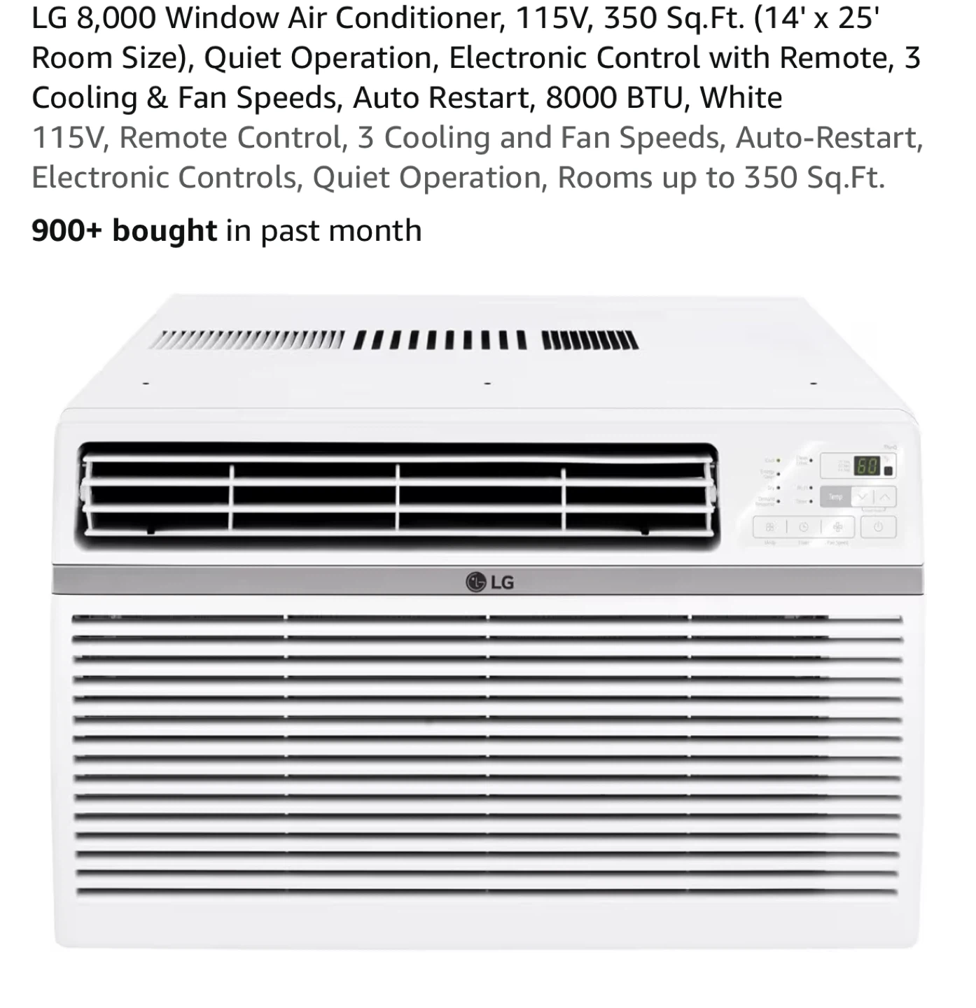LG 8,000 Window Air Conditioner