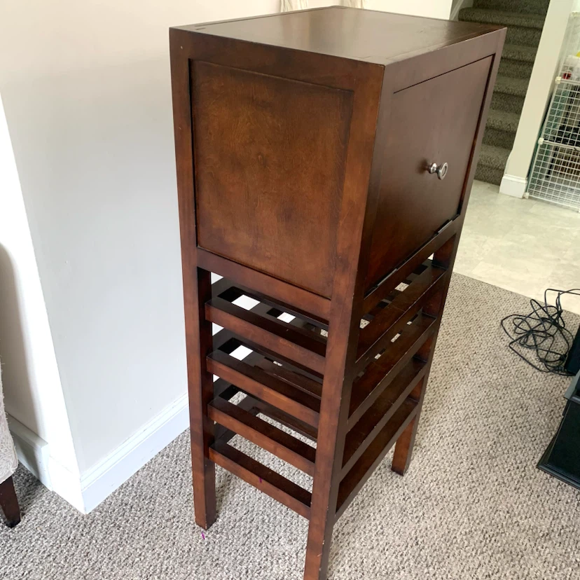 Wood Storage Cabinet Wine Rack Bar Cabinet Display Furniture - photo 5