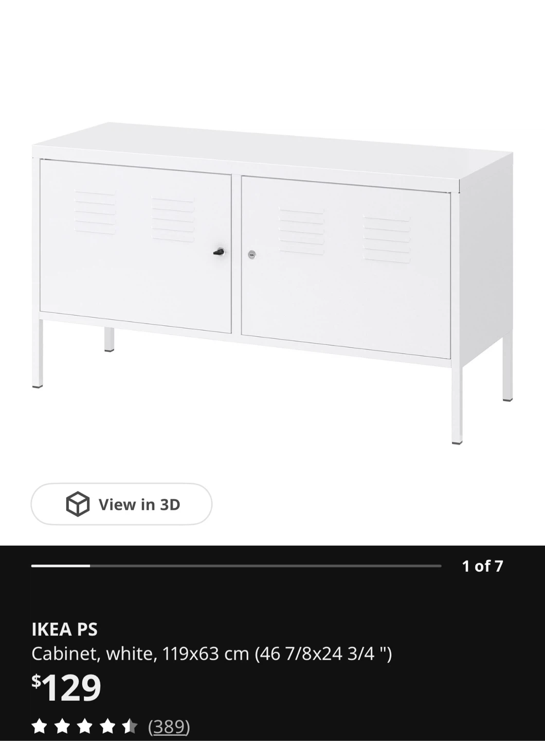 IKEA PS Two-door metal cabinet (white) - photo 4