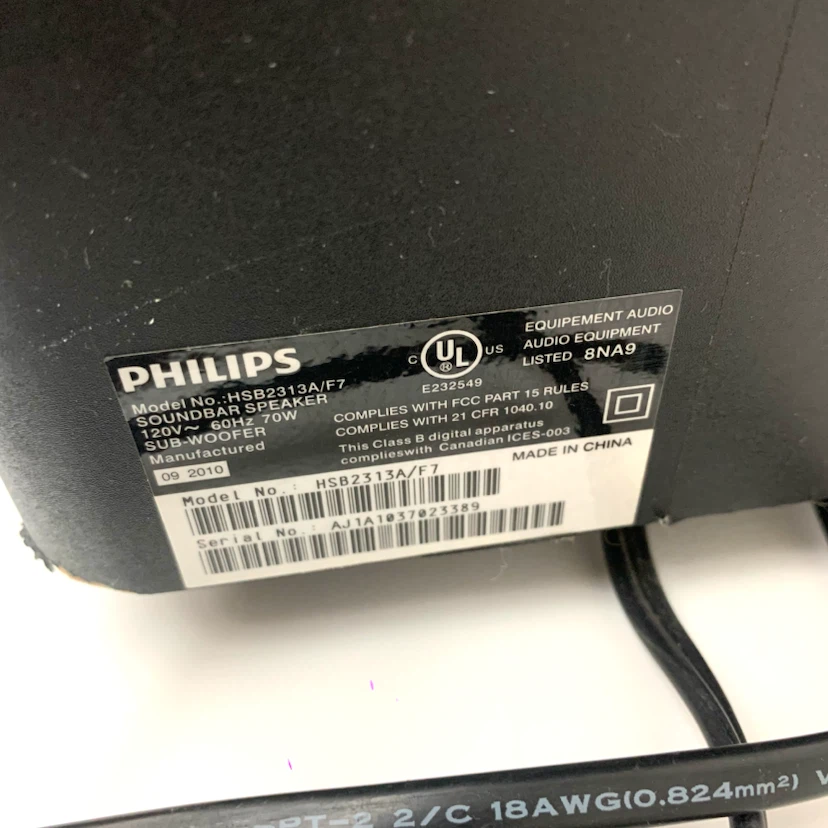 Subwoofer Speaker Bass Audio Electronics Philips HSB2313A - photo 4
