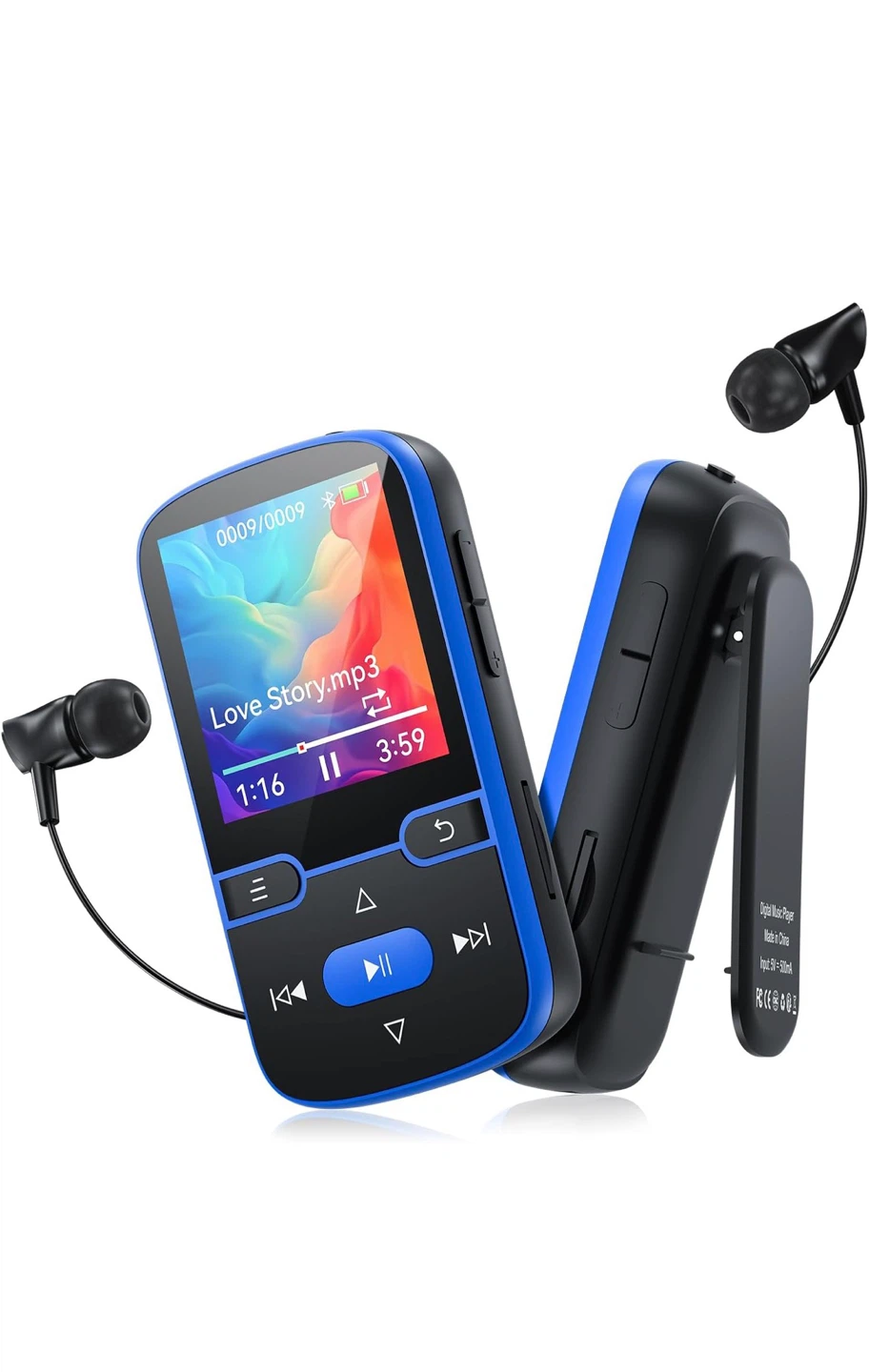 Blue 64GB MP3 Player with Earphones