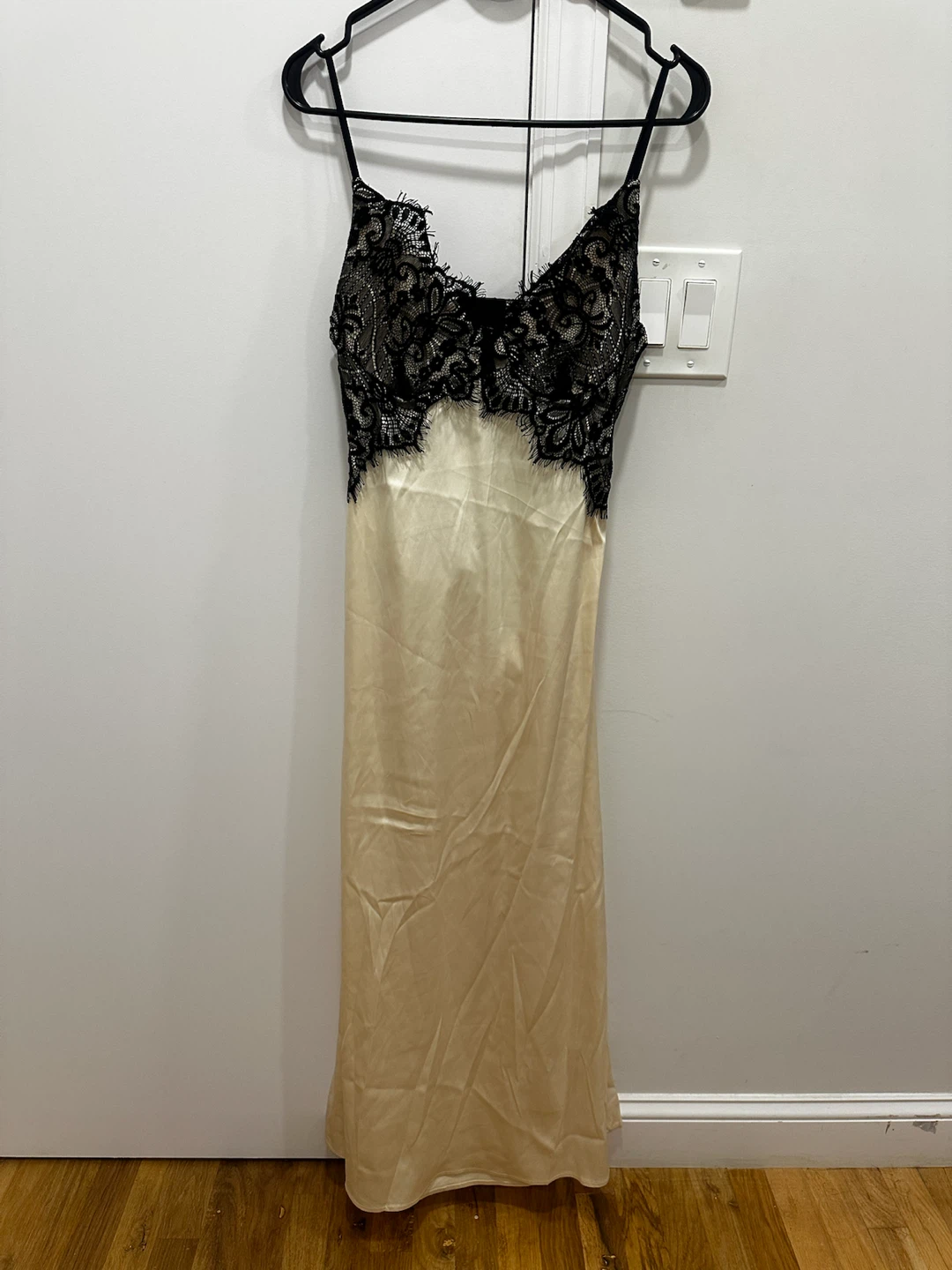 Satin Lace Slip Dress