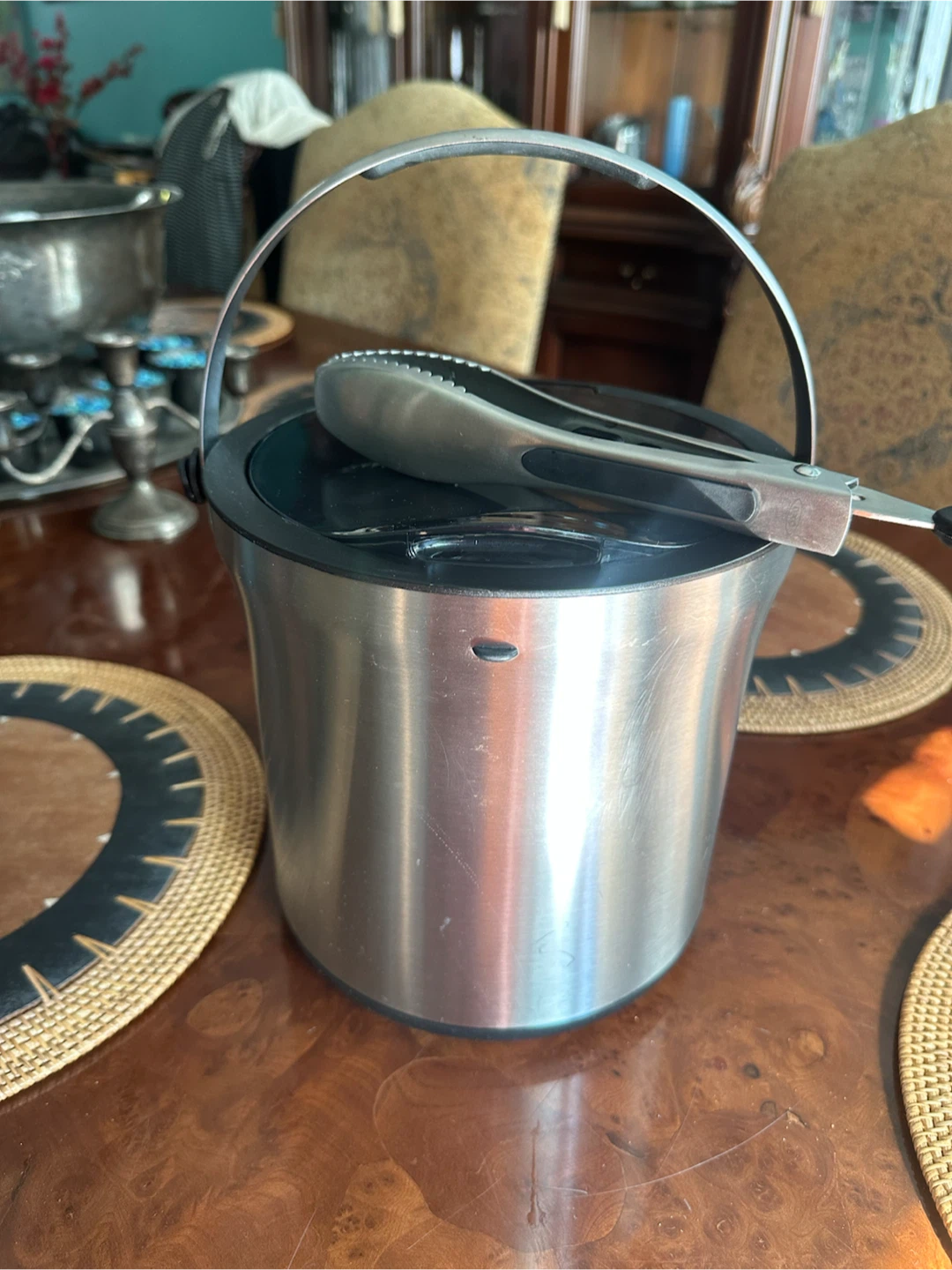 OXO Stainless Steel Ice Bucket with Tongs