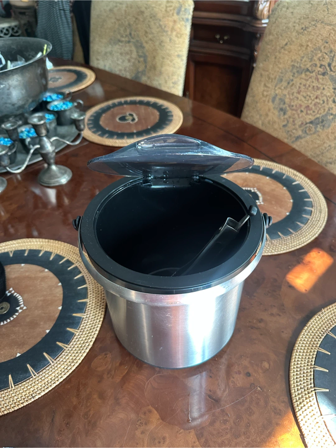 OXO Stainless Steel Ice Bucket with Tongs - photo 3