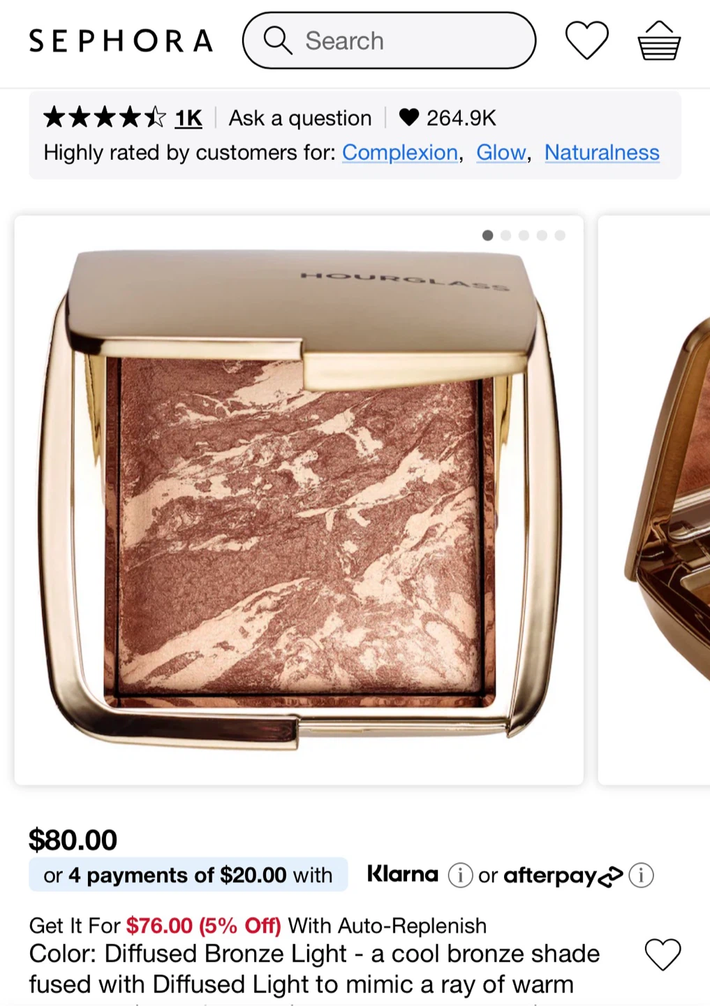 Hourglass Ambient Lighting Bronzer - Diffused Bronze Light
