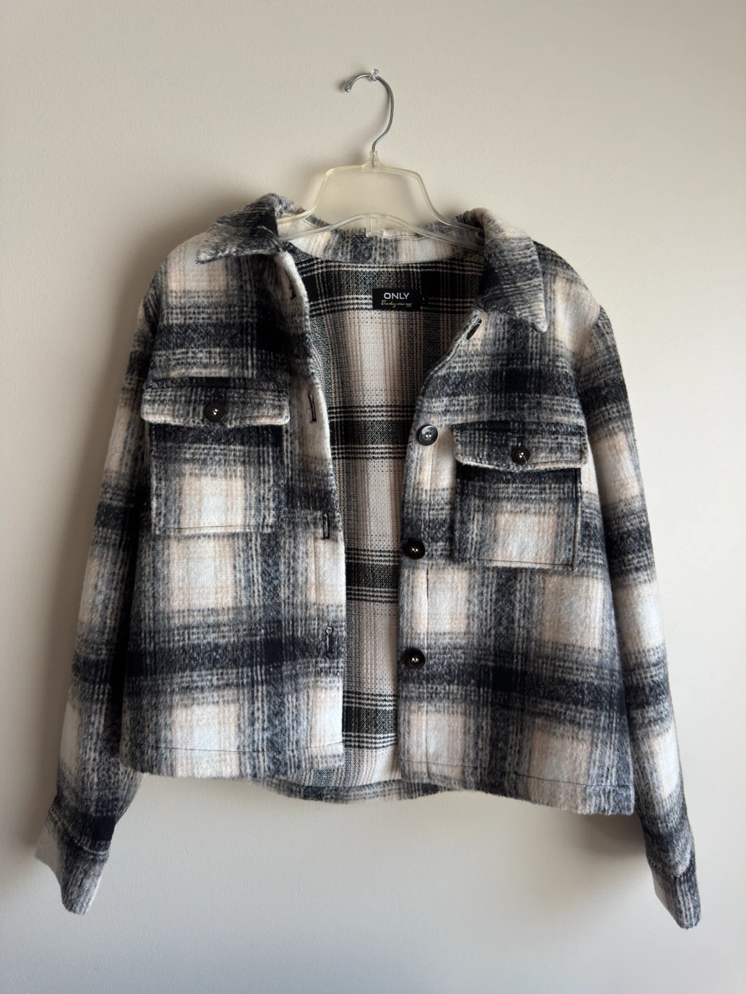 ONLY Plaid Flannel Shirt Jacket