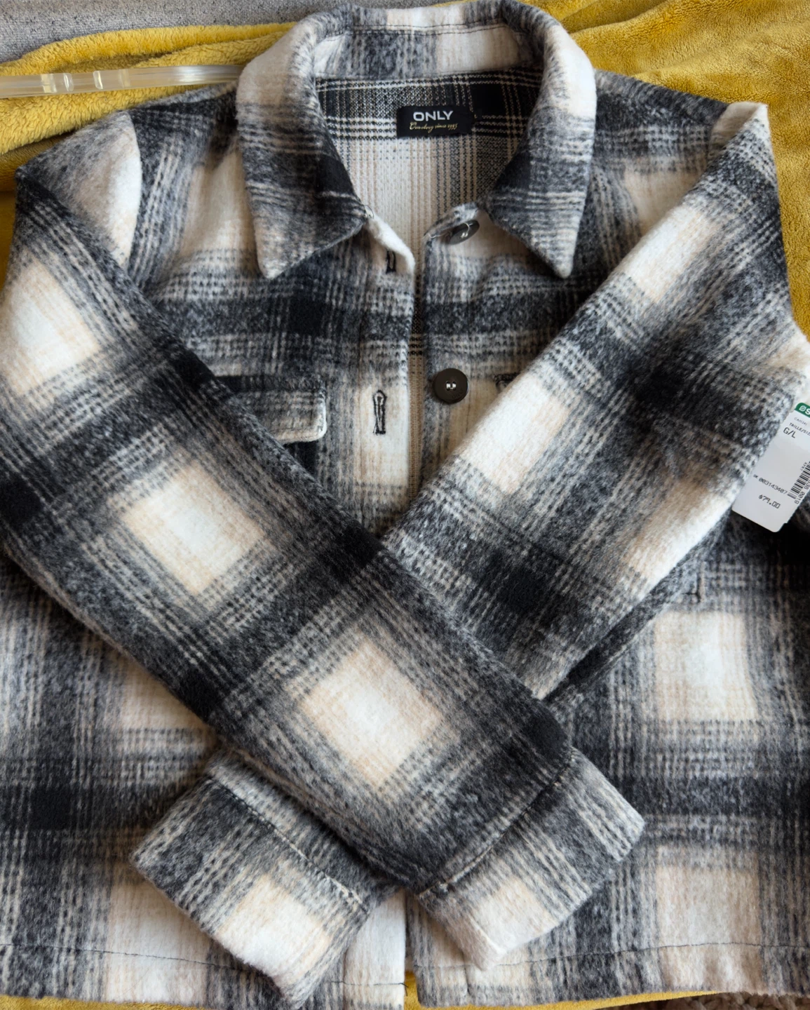ONLY Plaid Flannel Shirt Jacket - photo 4