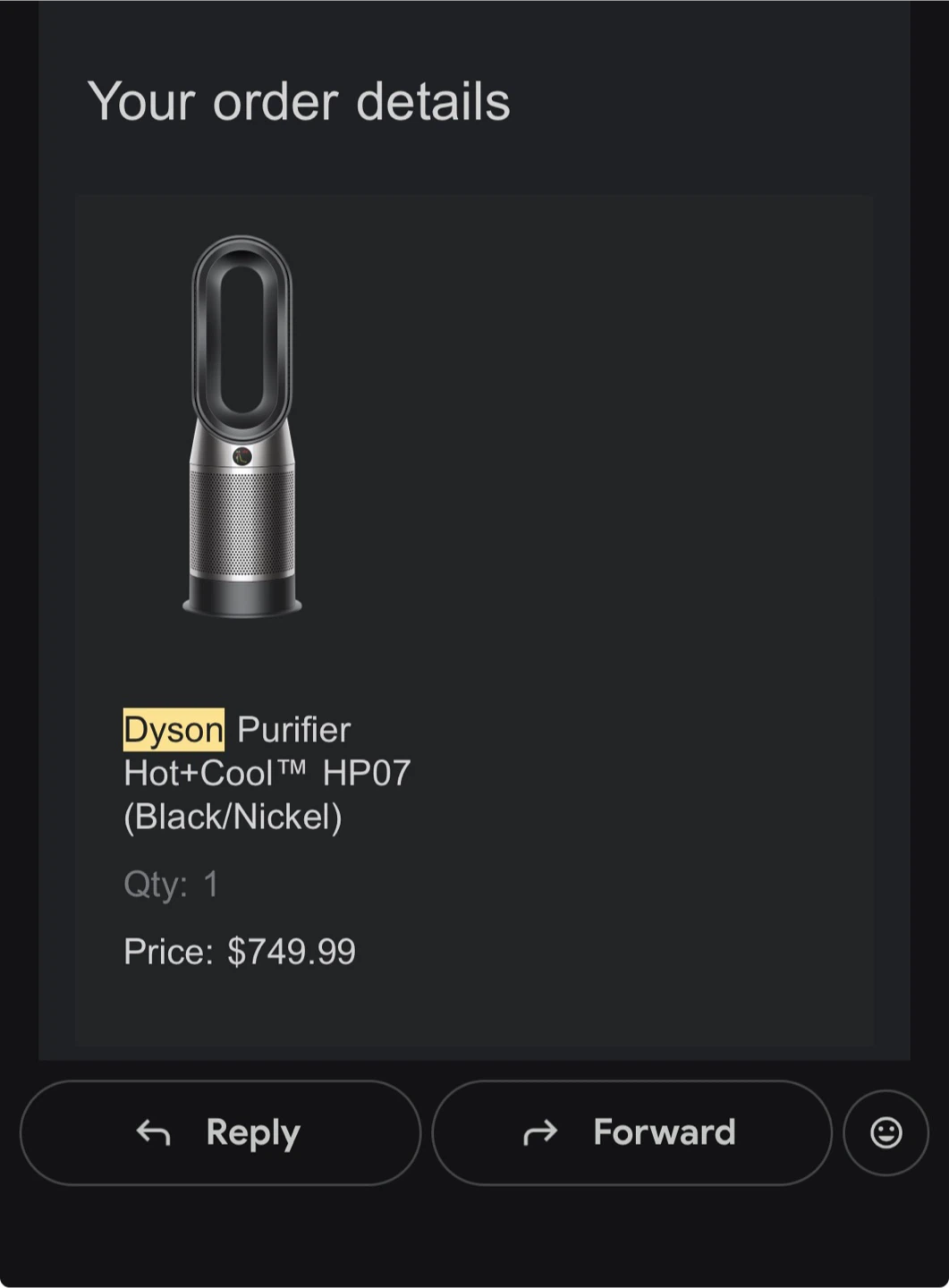 Dyson Purifier Hot+Cool HP07 (Black/Nickel) - photo 2