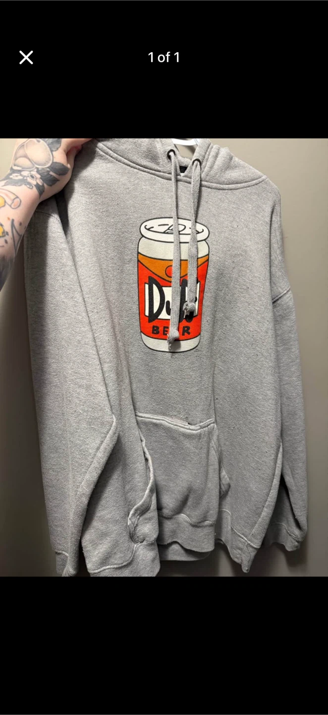 The simpsons duff hoodie from universal