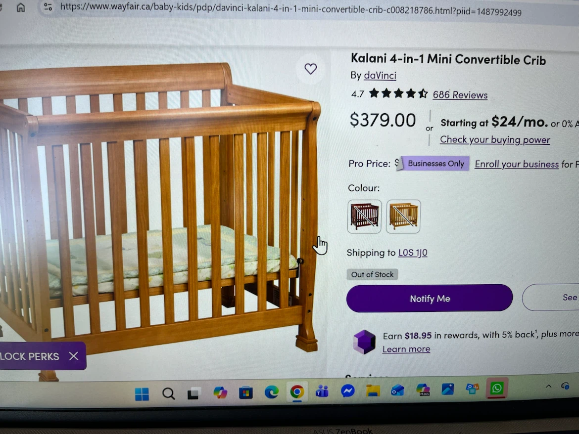 DaVinci Kalani 4-in-1 Mini Convertible Crib - photo 2