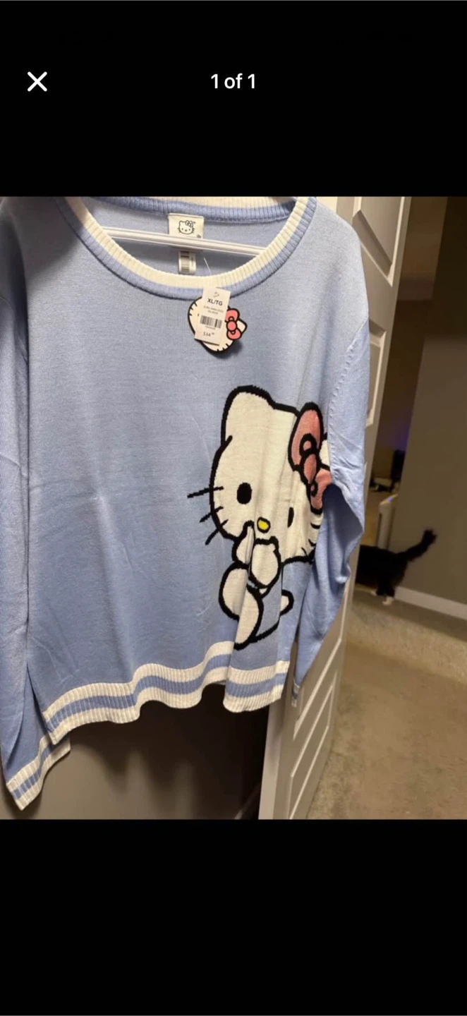 Hello Kitty Blue Sweater XL/TG