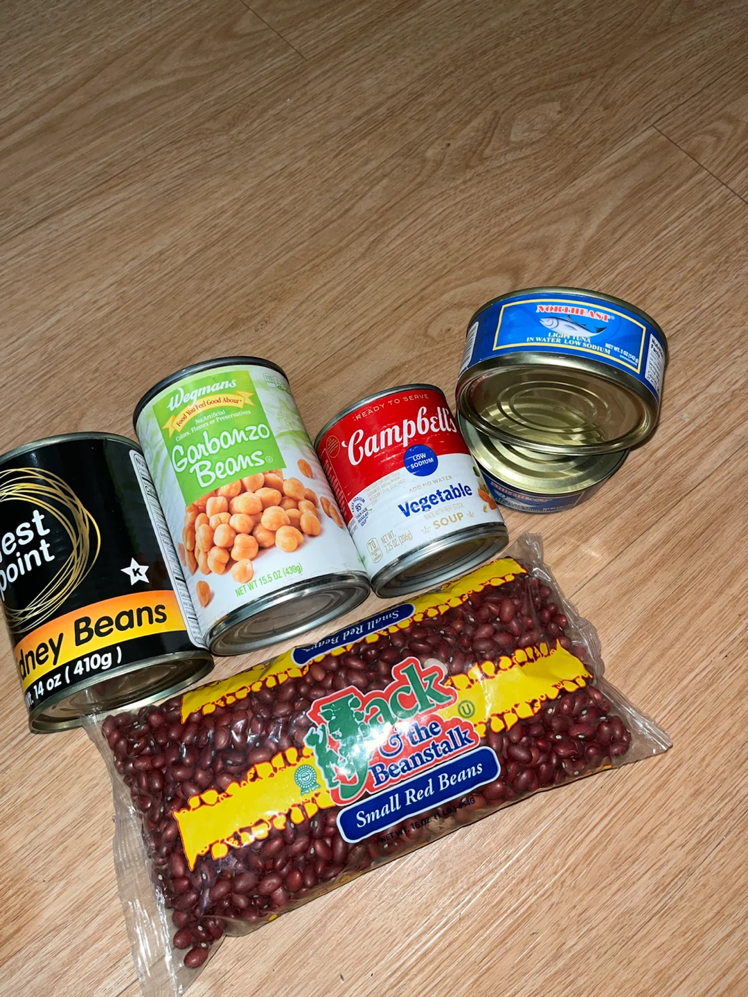 Canned Goods & Bag of Beans Bundle