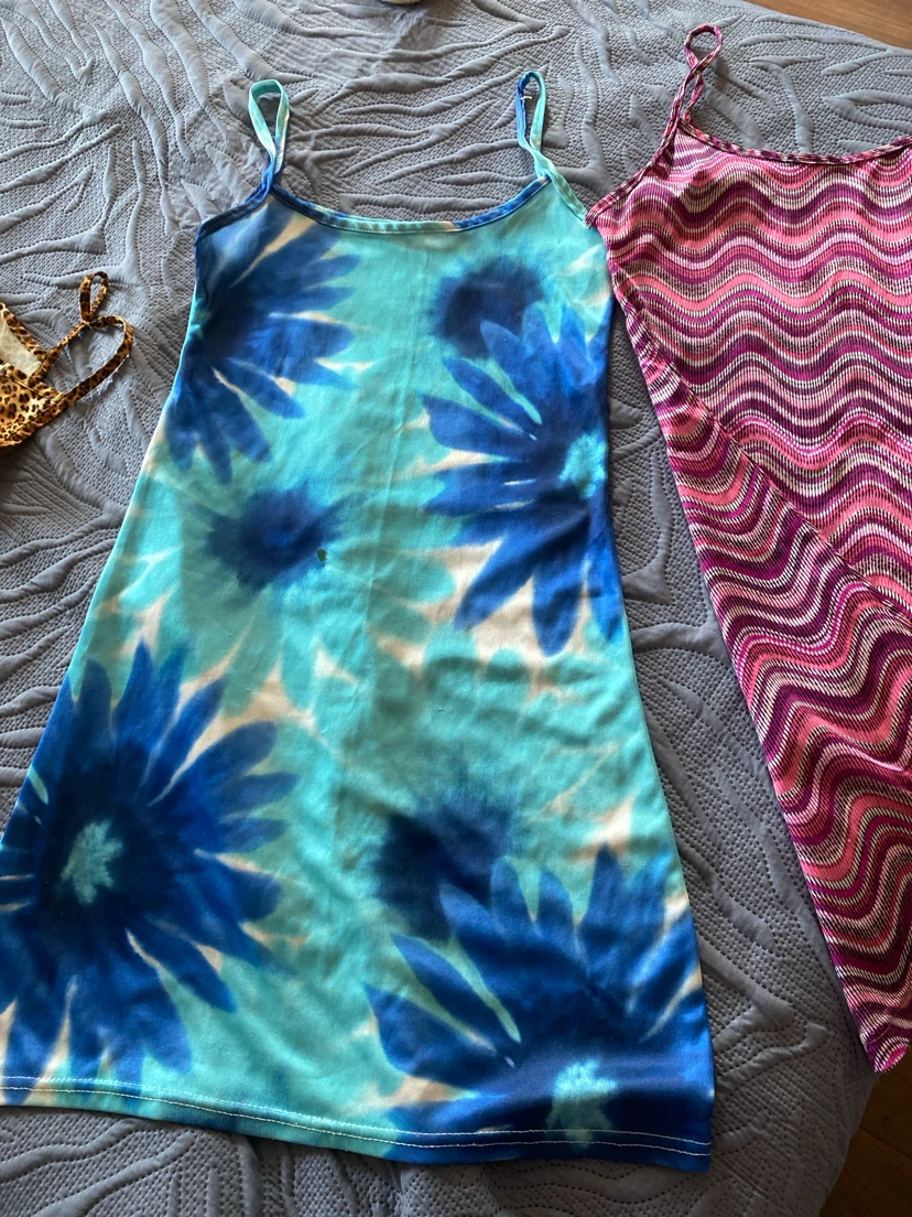 Strappy Sundresses - Blue Floral, Pink Zigzag, Leopard Print - photo 2