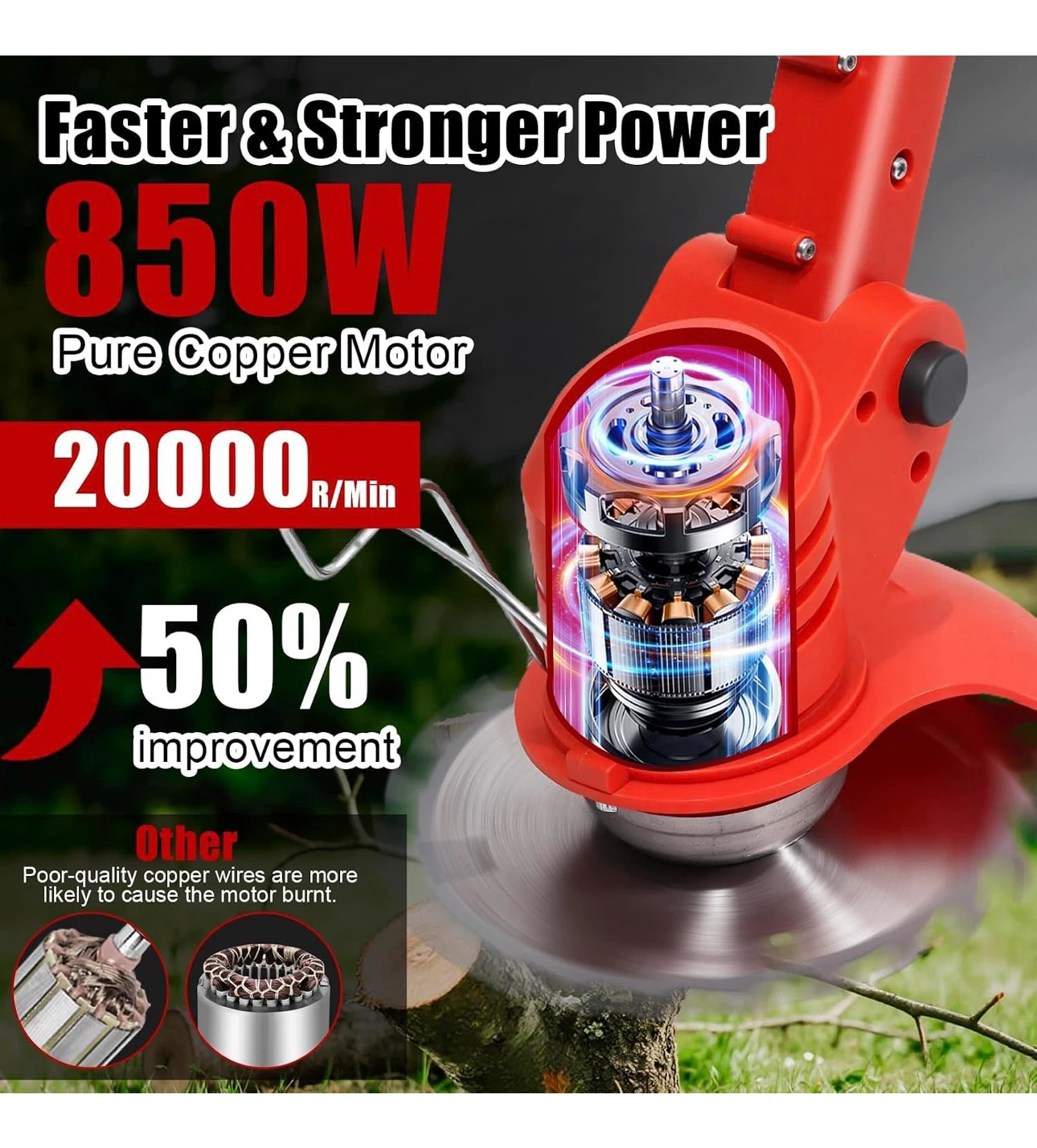 21V Cordless Weed Wacker & Grass Trimmer - photo 3