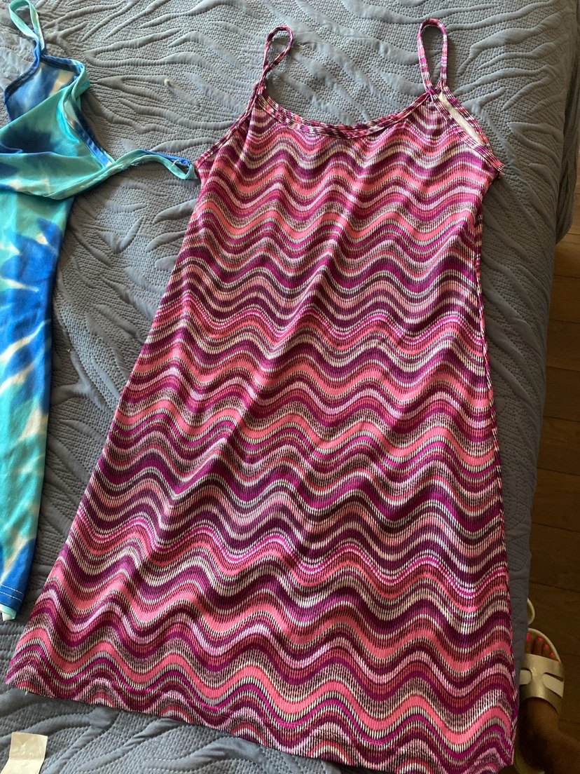 Strappy Sundresses - Blue Floral, Pink Zigzag, Leopard Print - photo 3