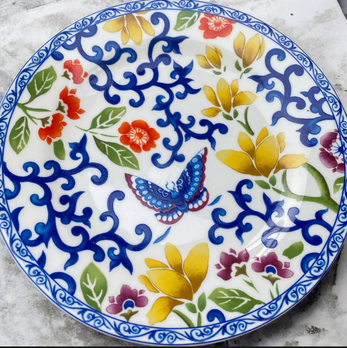 RALPH LAUREN Mandarin Blue Lauren Butterfly 8 Plates - photo 2