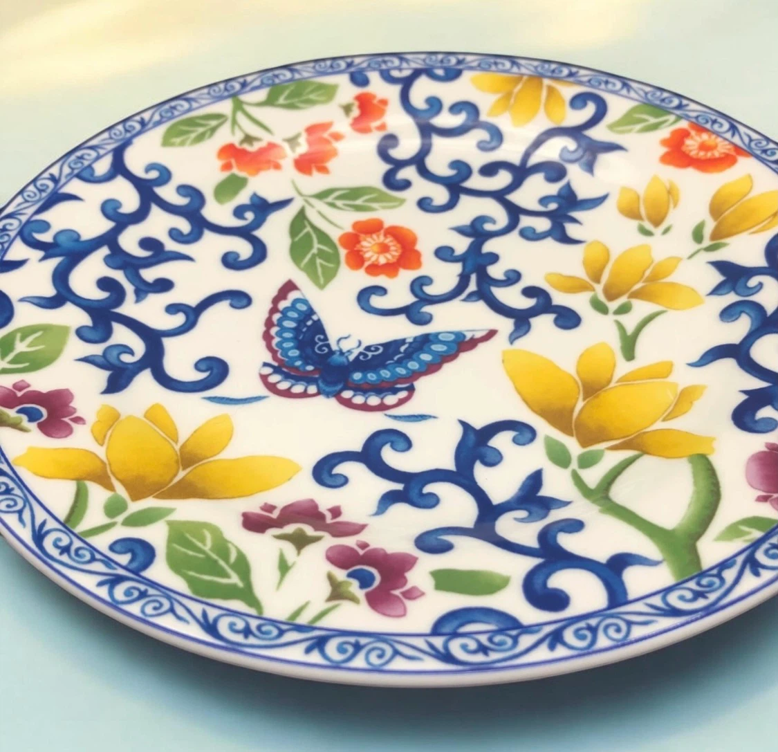 RALPH LAUREN Mandarin Blue Lauren Butterfly 8 Plates - photo 3